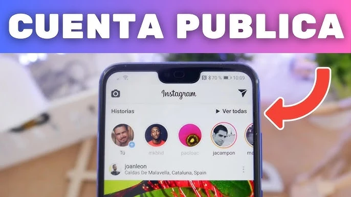 como colocar tu perfil de onstagram publico