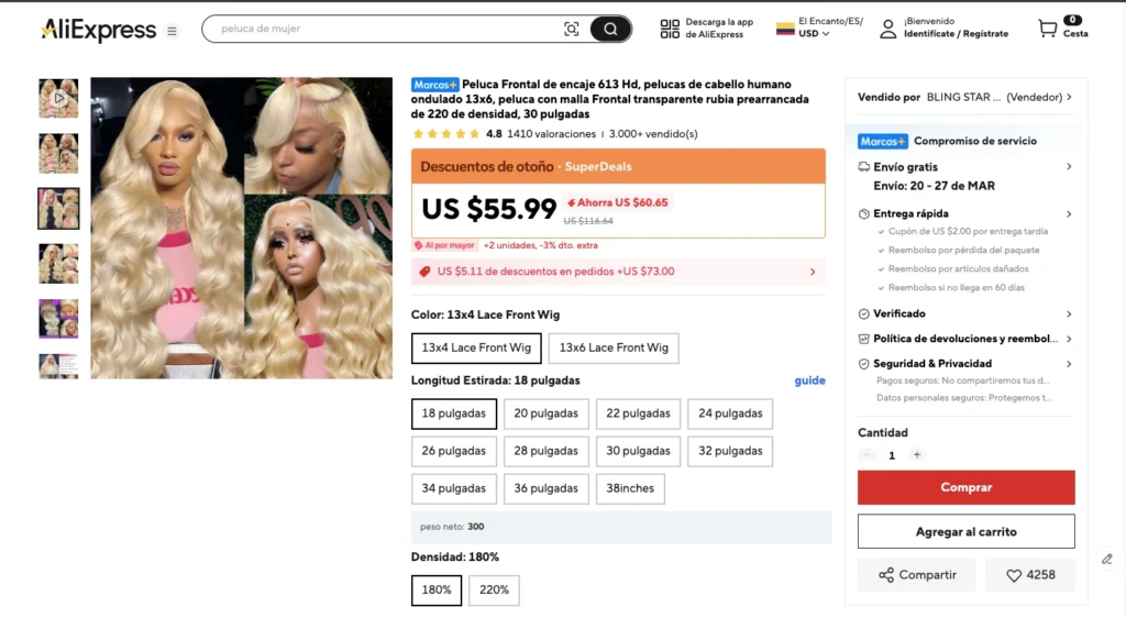comprar peluca rubia en mexico