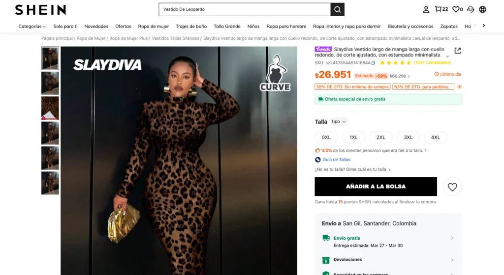 comprar vestidos en shein desde chile